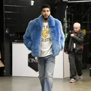 Boston Celtics Jayson Tatum Fur Jacket