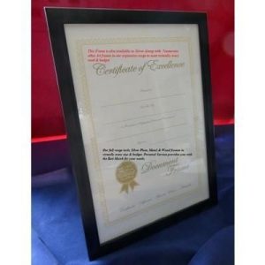 Black A4 Certificate Frame