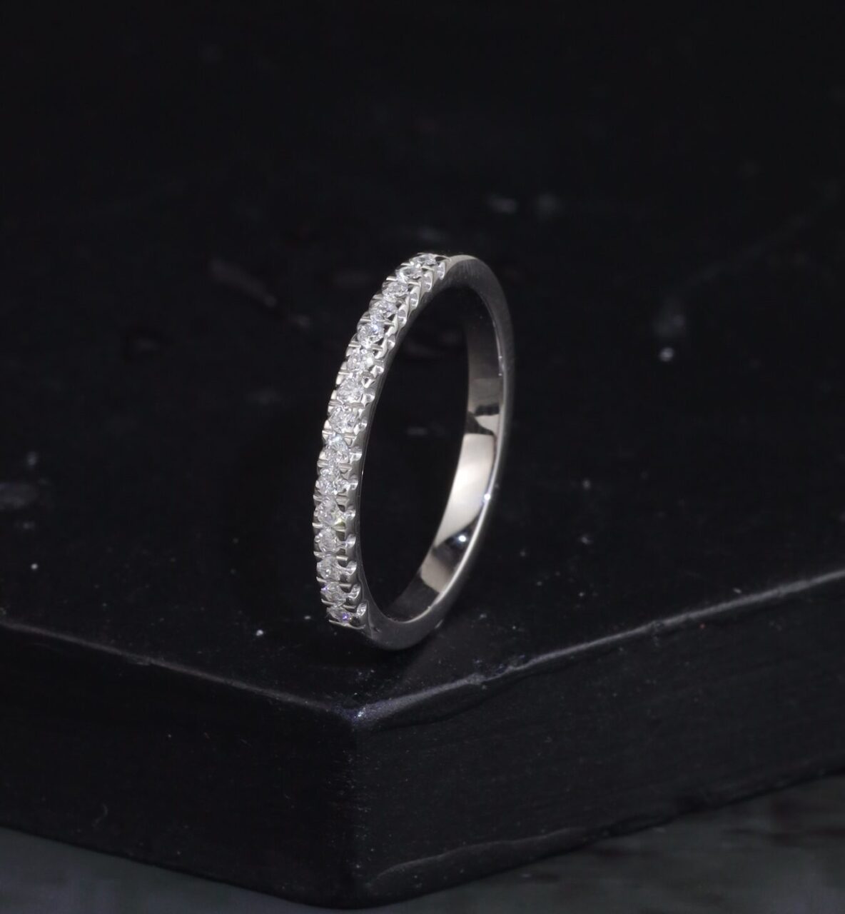 .15 CTW Diamond Half Eternity 18K White Gold HE423-6 WG - Image 5