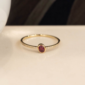 .22 Carat Ruby w/ .07 CTW Diamond Ring 18K Yellow Gold R256