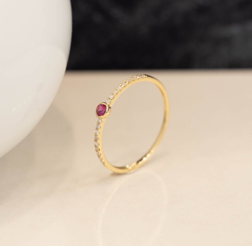 .10 Carat Ruby w/.07 CTW Diamond Ring 18k Yellow Gold R258 - Image 4